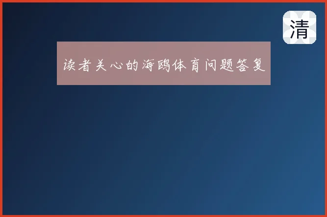 读者关心的海鸥体育问题答复